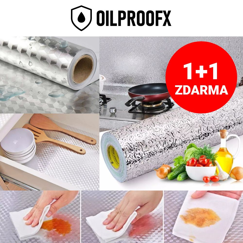 Kuchyňská nalepovací fólie, 1+1 ZDARMA - OILPROOFX®