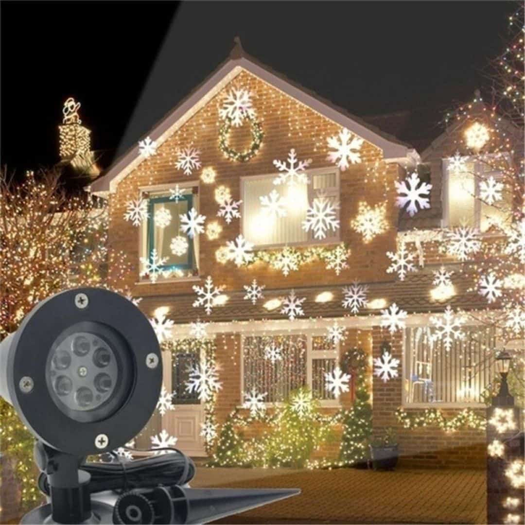 Laserový projektor s vánočními motivy