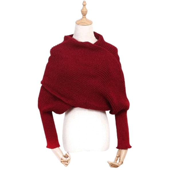 Vlněná šála s rukávy