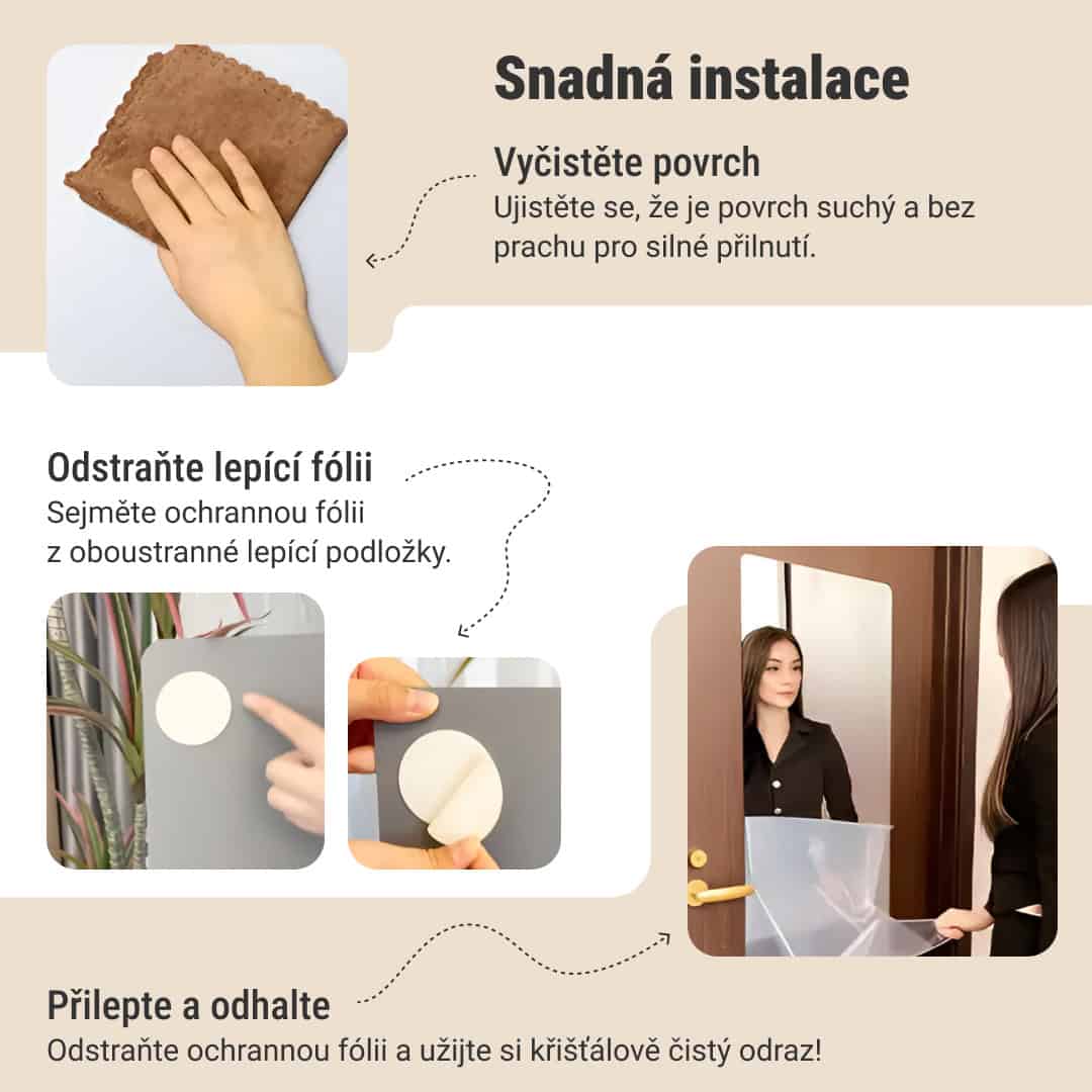 MirrorFlex™ samolepicí flexibilní akrylové zrcadlo 120 x 40 cm - Obrázek 4