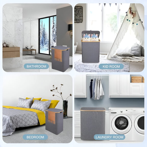LaundryEase™ - Koš na prádlo se třemi přihrádkami - Image 5
