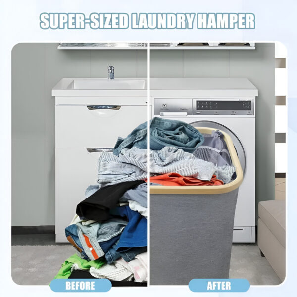 LaundryEase™ - Koš na prádlo se třemi přihrádkami - Image 3