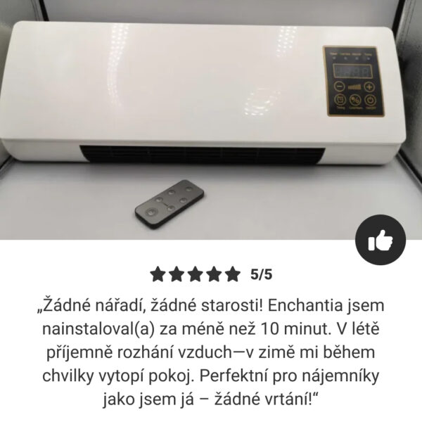 Enchantia – Ventilátor s Funkcí Topení a Větrání, Montáž Bez Nářadí - Obrázek 7