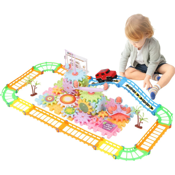 EduTrain - Elektrická Vlaková Sada STEM 203 Kusů - Obrázek 3