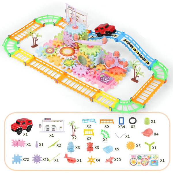 EduTrain - Elektrická Vlaková Sada STEM 203 Kusů - Obrázek 5