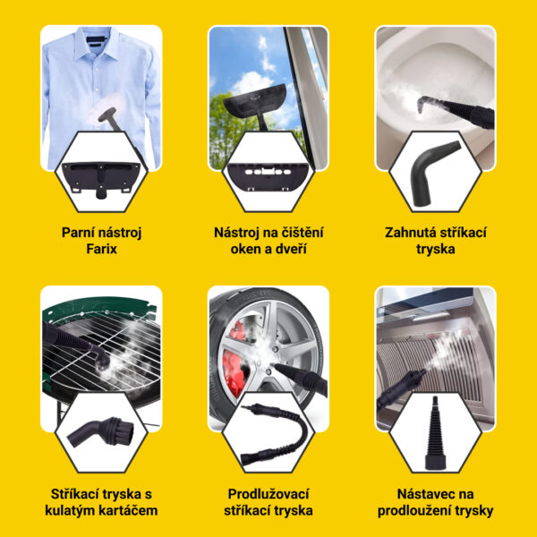 STEAMY® Tlakový parní čistič – Vše v jednom s 9 exkluzivními doplňky - Image 4